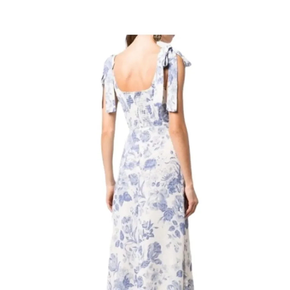Reformation Lucerne Floral Print Twilight Midi Dress NWT $278 - Picture 3 of 12